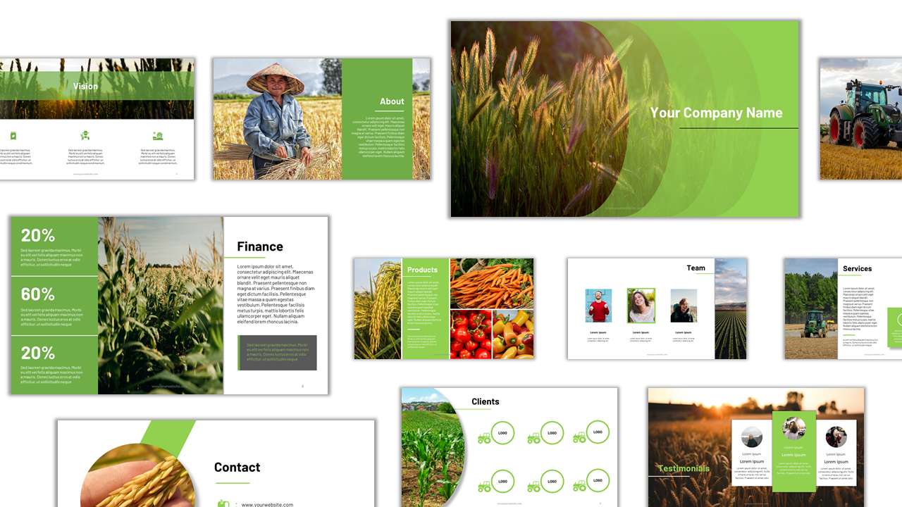 Agriculture PowerPoint templates, customizable for all Farming, Agro firms