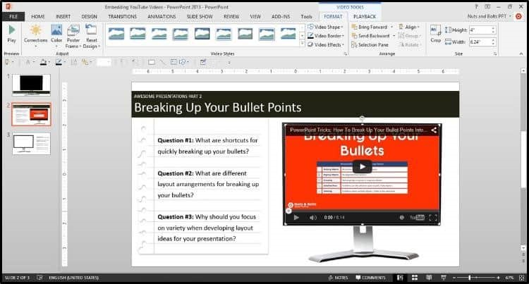 put a youtube video in powerpoint for mac