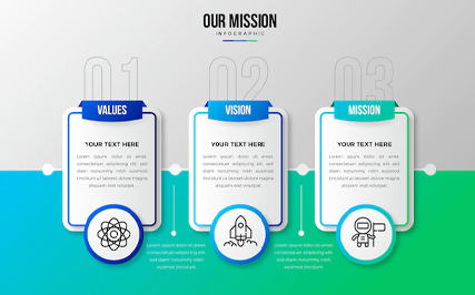 Gradient-our-mission-infographics